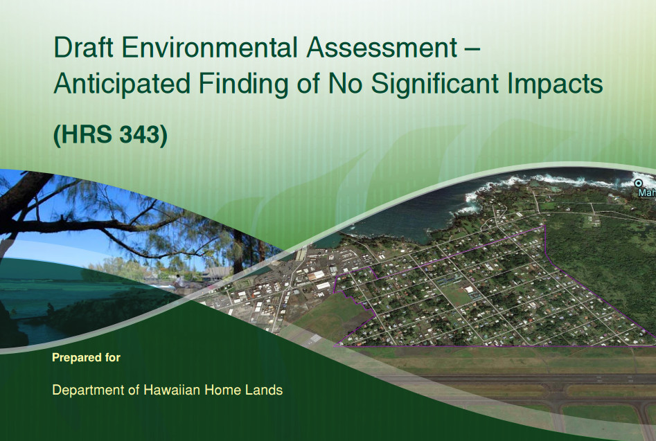From the cover of the Keaukaha Residential Lots draft EA