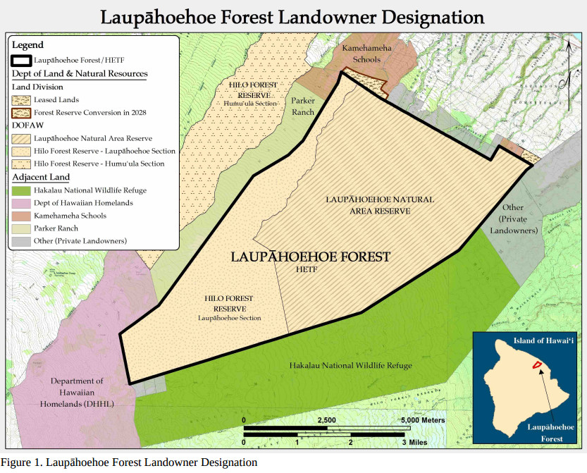 from Draft Environmental Assessment for the Laupāhoehoe Forest Management Plan