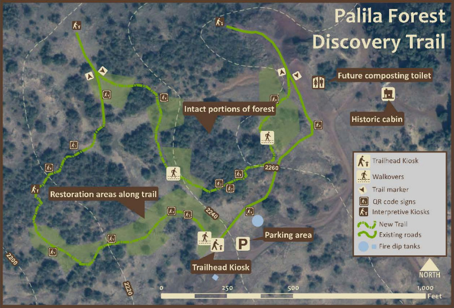 map courtesy Palila Forest Discovery Trail draft EA