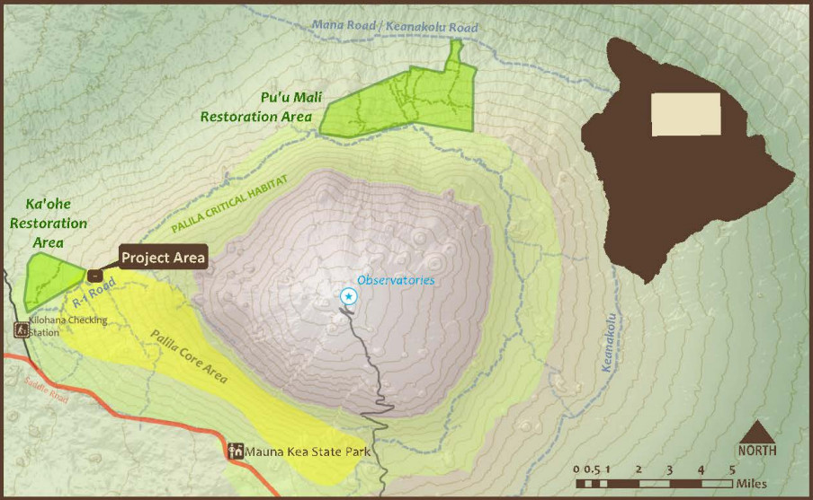 map courtesy Palila Forest Discovery Trail draft EA