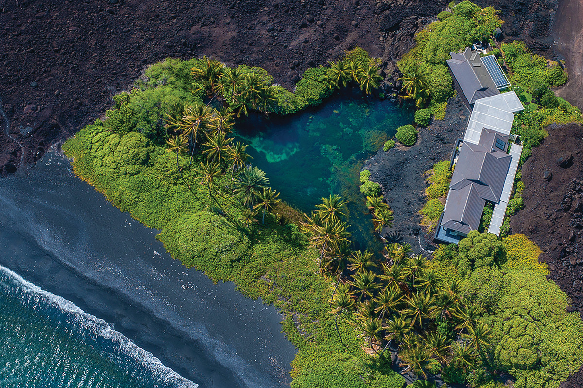 The 2.5 acre Luahinewai seen from above, photo courtesy MacArthur Sotheby’s International Realty