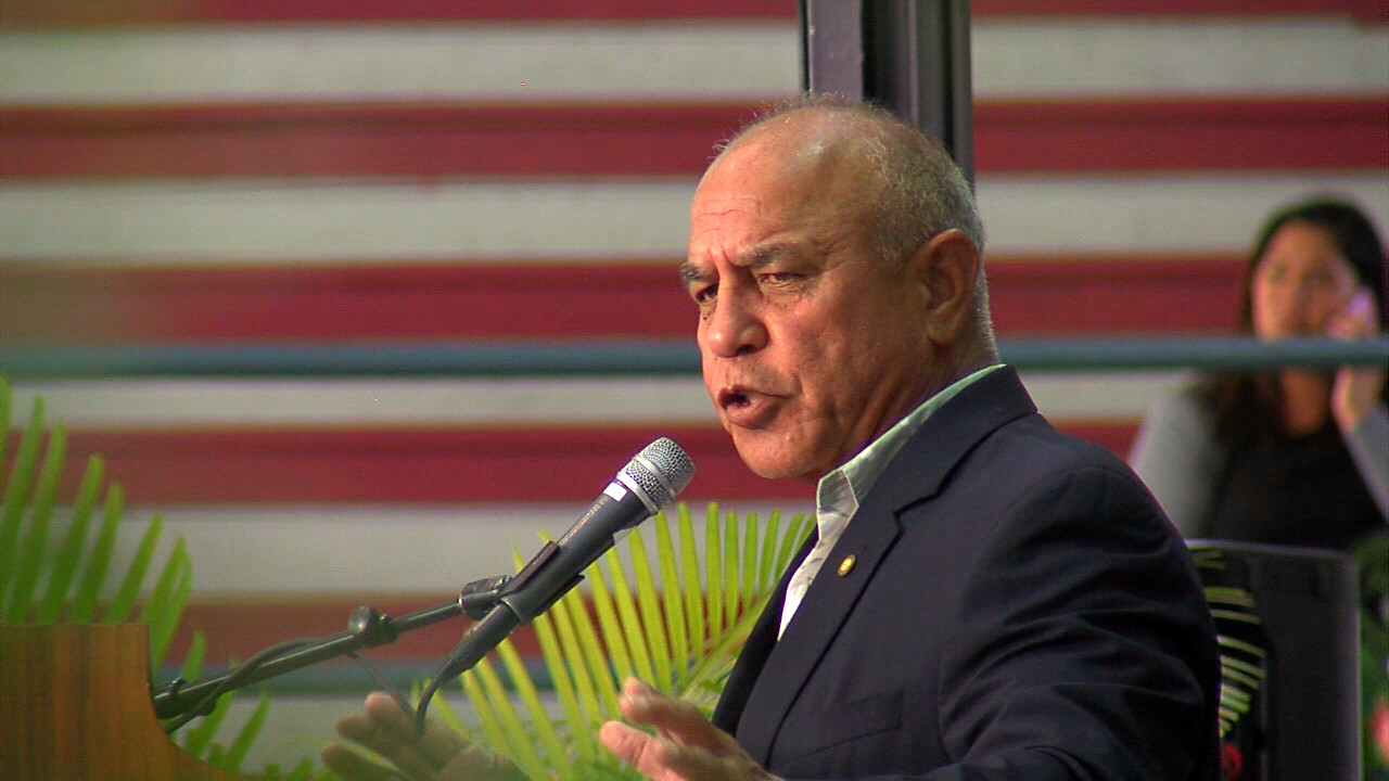 Ed Teixeira speaks in Hilo, photo taken earlier this year.