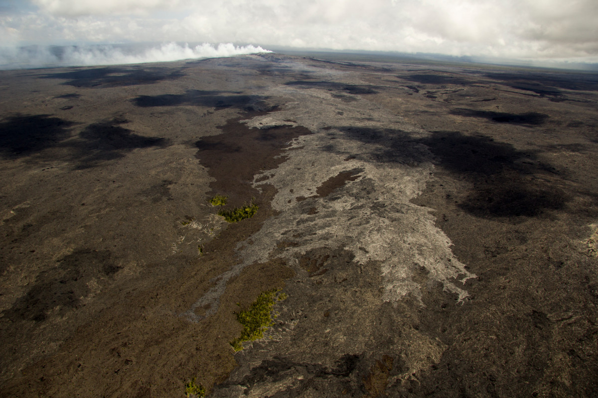 In this USGS photo, the 61g flow is the lighter color area along the center of the image.