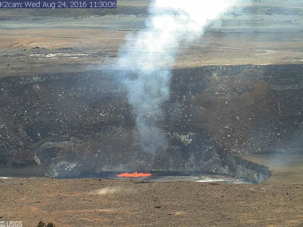 (USGS webcam photo) This is the view of the summit from a USGS webcam, taken today.