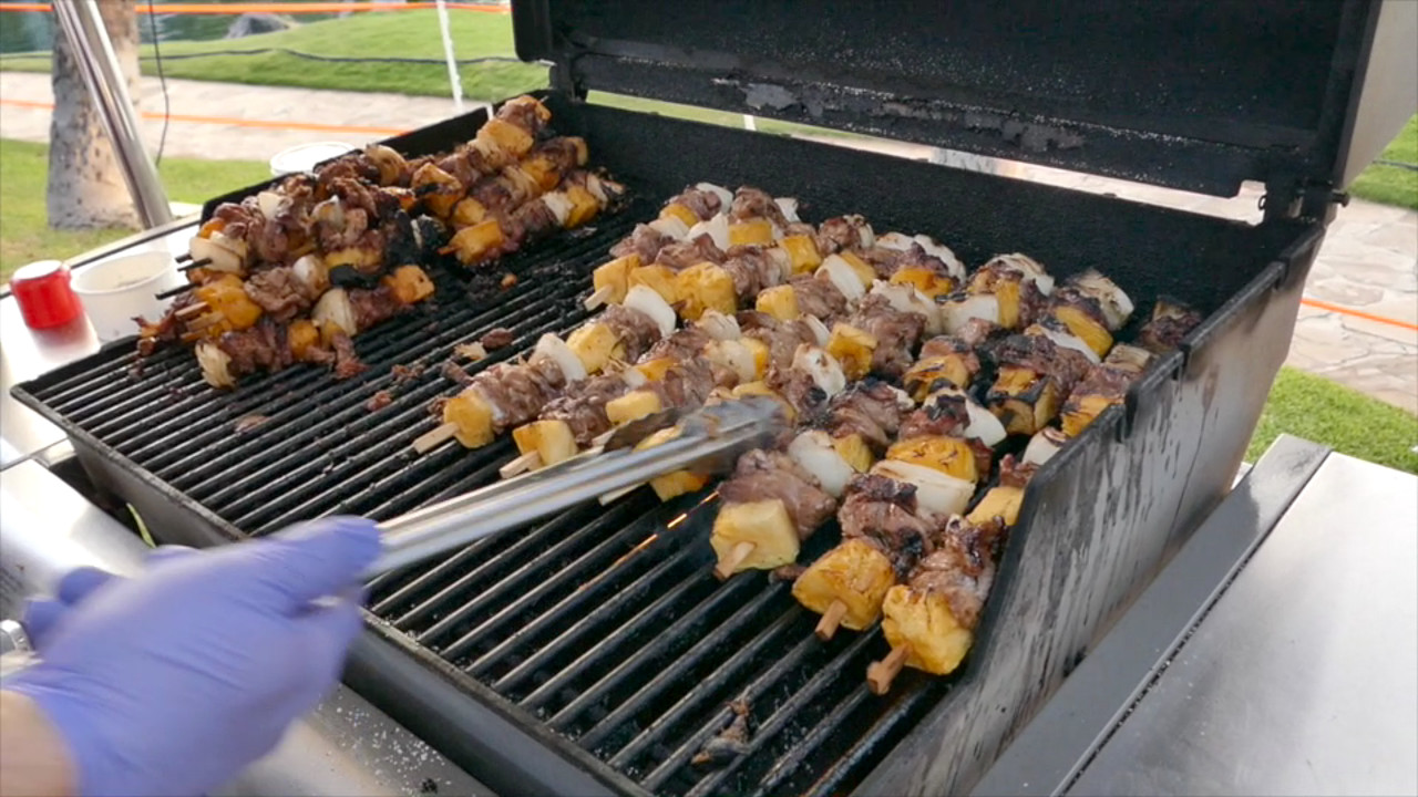 Sizzling meats at the Taste of the Hawaiian Range.