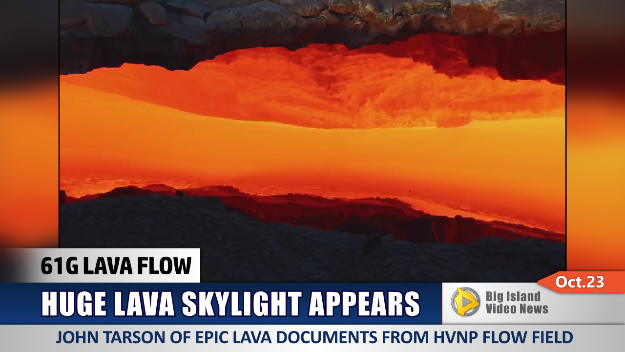 VIDEO: Huge Lava Skylight Appears On Flow Field