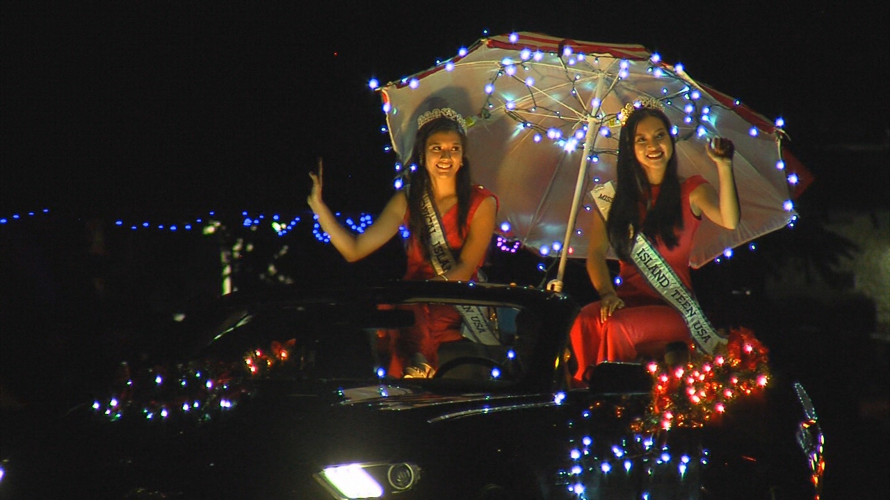 The 2016 Hilo Christmas Light Parade featured a number of local pageant winners.