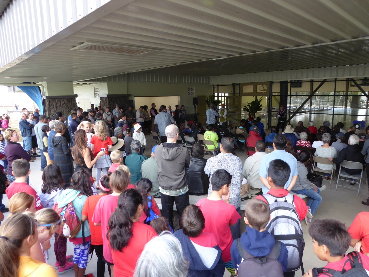 A big crowd gathered for the opening of the Waimea District Park. Image courtesy Visionary Video.