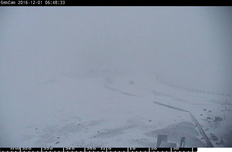 A white out on the Canada France Hawaii Telescope webcam this morning...