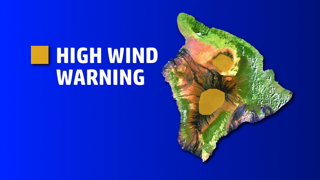 High Wind Warning For Summits, Surf Advisory For West Hawaii