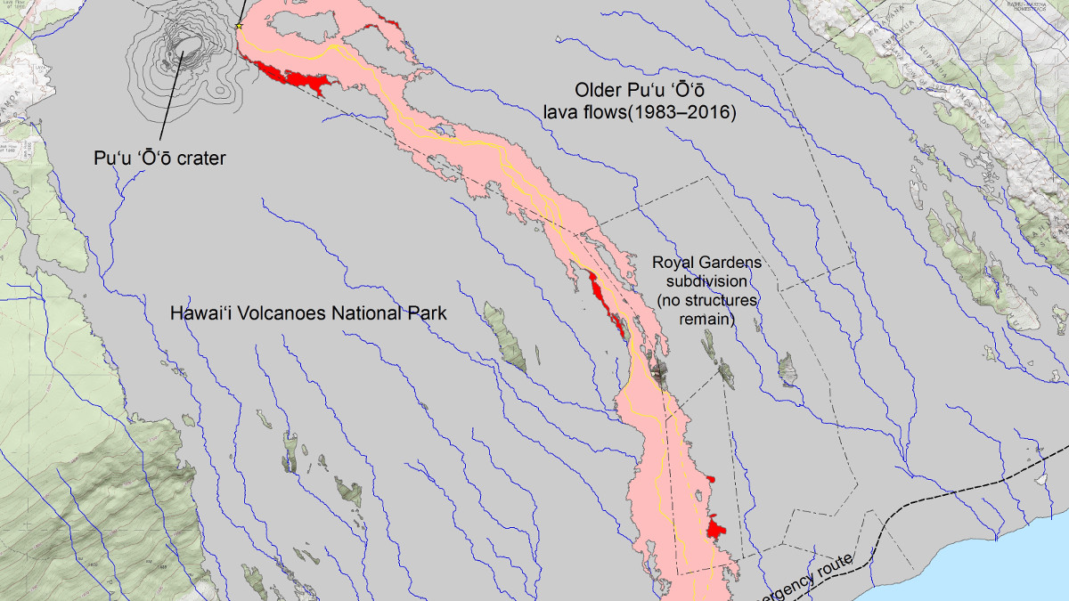 New Lava Flow Map Charts Multiple Breakouts