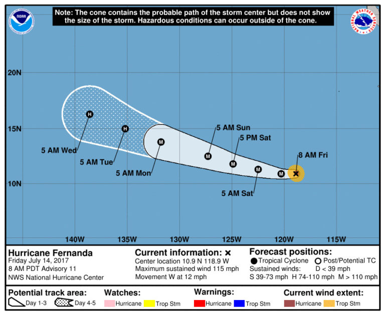 Fernanda A Major Hurricane