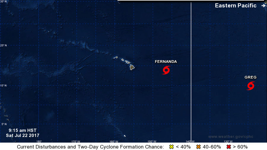 Fernanda Now Post Tropical, Should Dissipate Before Hawaii