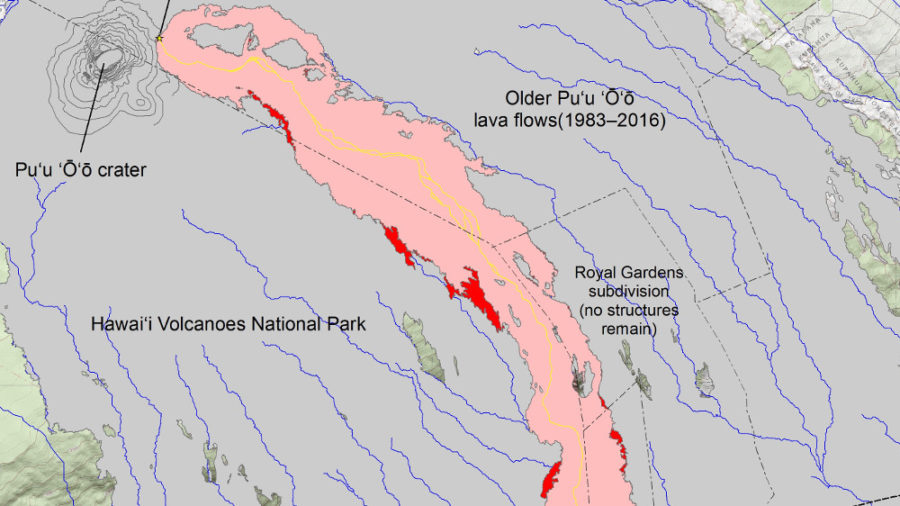New USGS Map Locates Lava Breakouts On Flow Field
