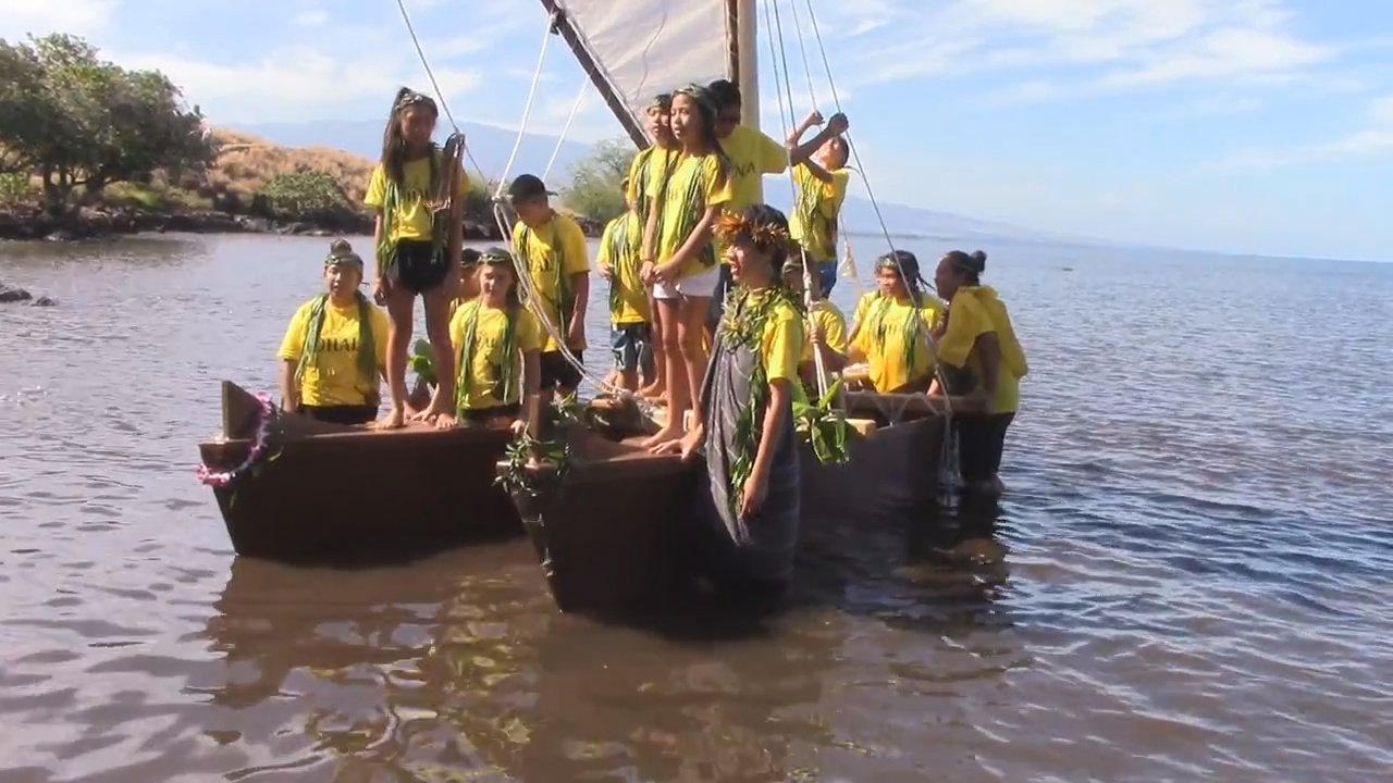 VIDEO Canoe Built By Children Of Kohala Launched