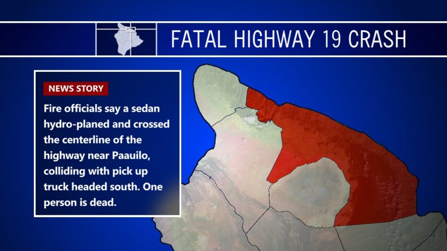 Deadly Crash On Highway 19 Near Paauilo