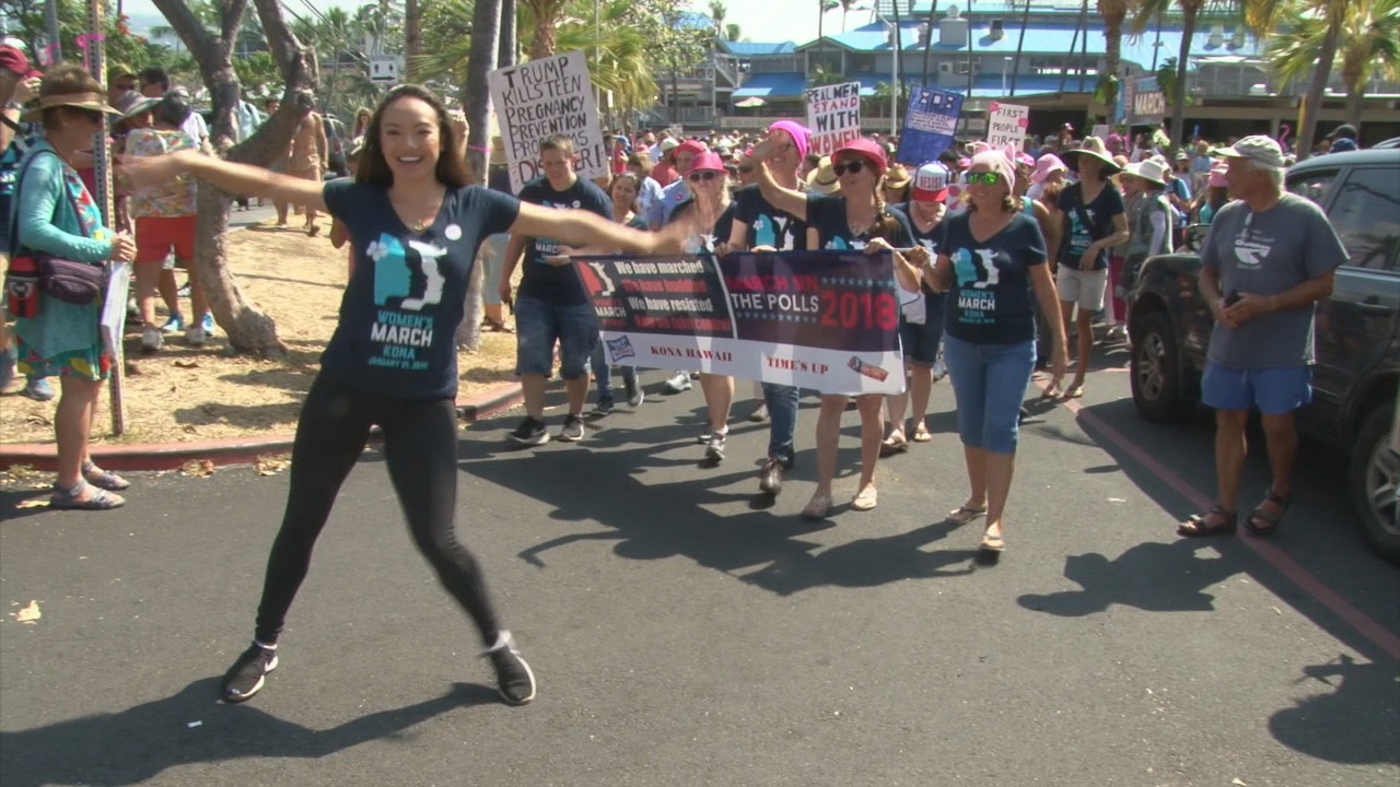 VIDEO 2018 Kona Women’s March Hits Kailua Village