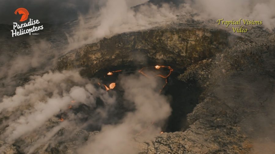 VIDEO: Volcano Wall Collapse Recorded From Helicopter