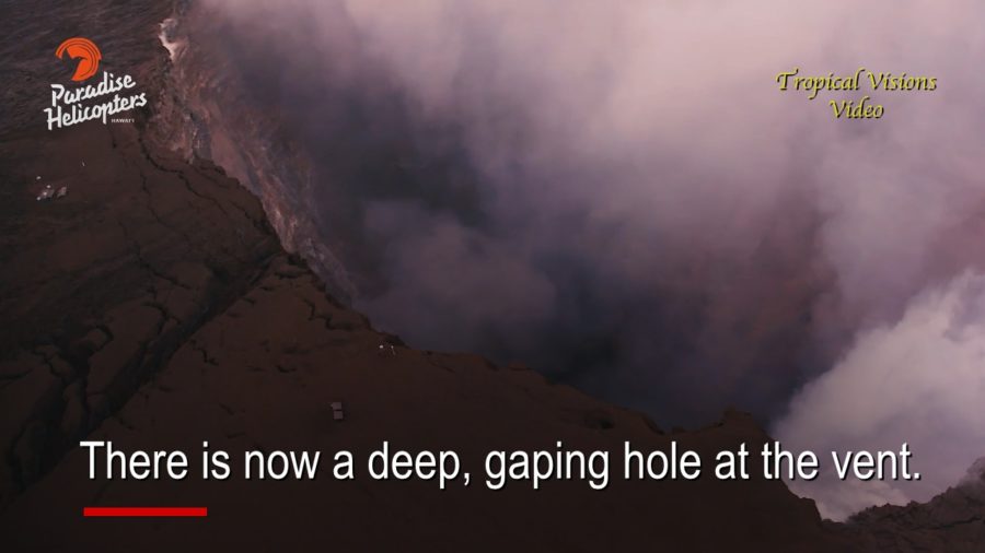 VIDEO: New Flyover Reveals Deep Hole At Pu’u O’o As Lava Moves Downrift
