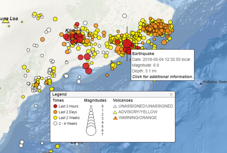 Earthquake in hawaii today just now