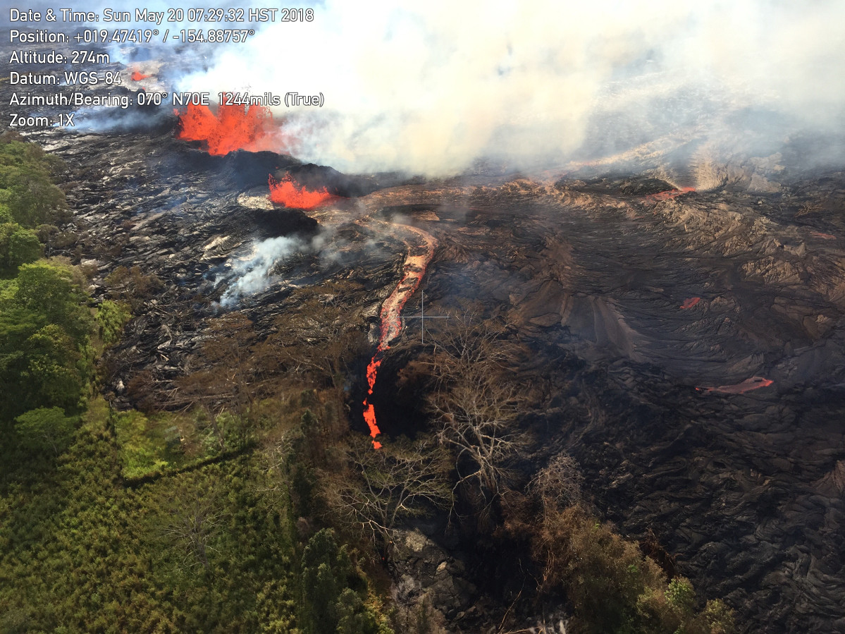 Giant Crack Opens, Begins Swallowing Lava Flow