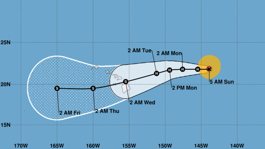 Hurricane Olivia Moving Rapidly West Towards Hawaii