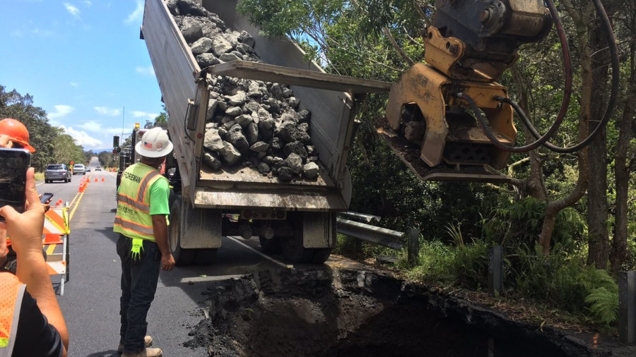 Seismic Repairs Continue On Highway 11 In Volcano