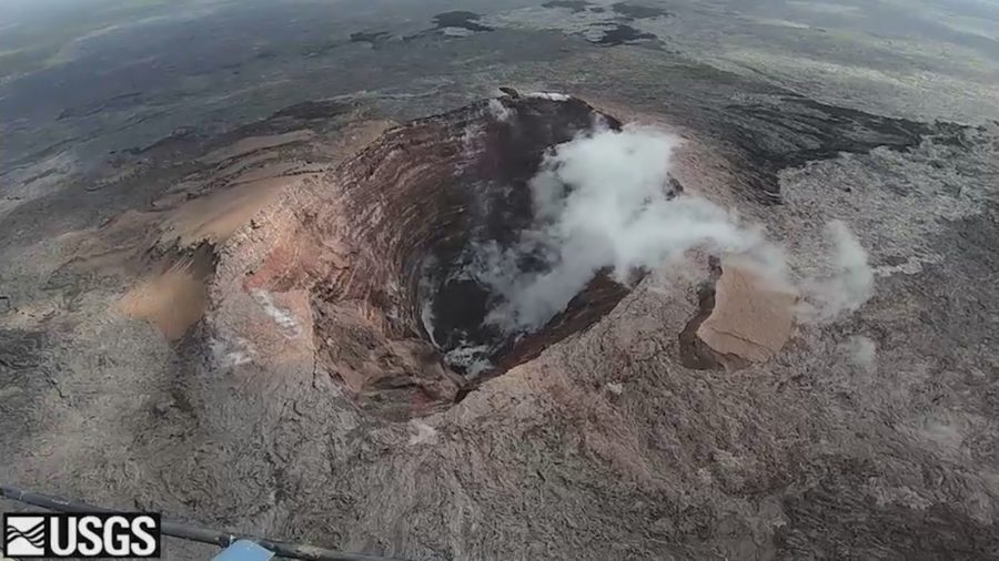 VIDEO: Empty Pu’u O’o Crater Studied As Rockfalls Continue