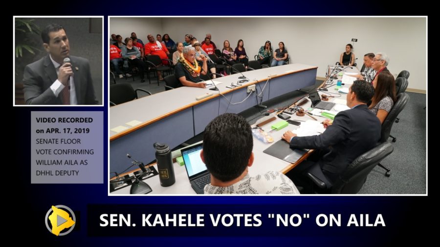 VIDEO: Kahele Votes No On Aila For DHHL Deputy Director