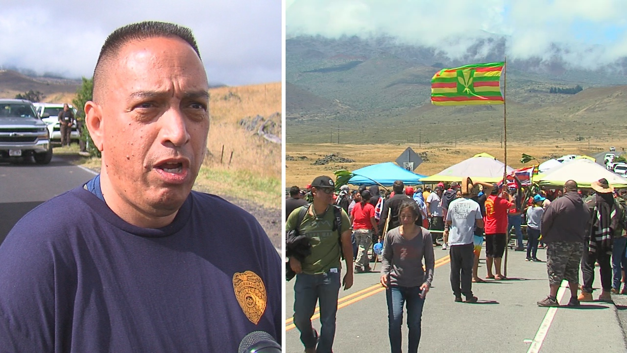 VIDEO Hawaii Law Enforcement Chief After Mauna Kea Day 2