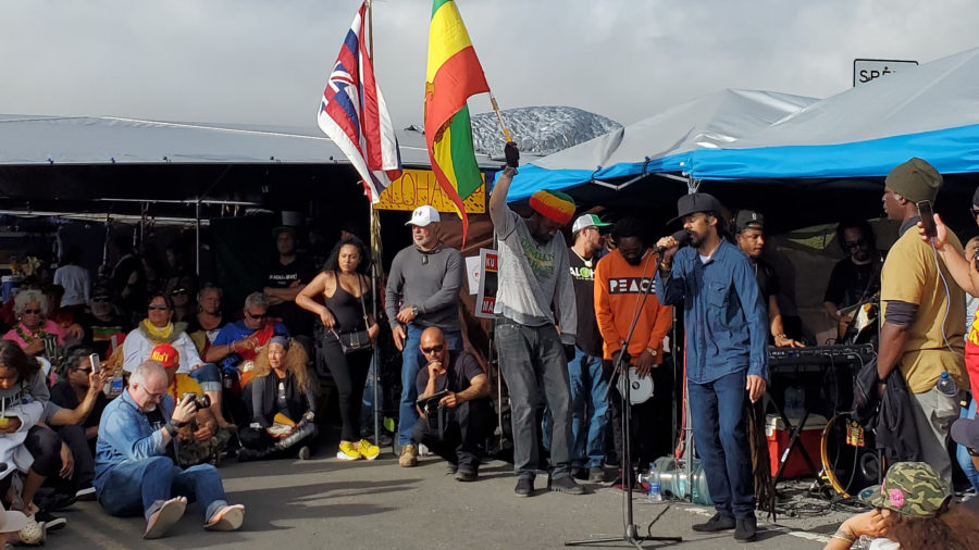 Mauna Kea Day 14 – UH President Lassner, Damian Marley Visit