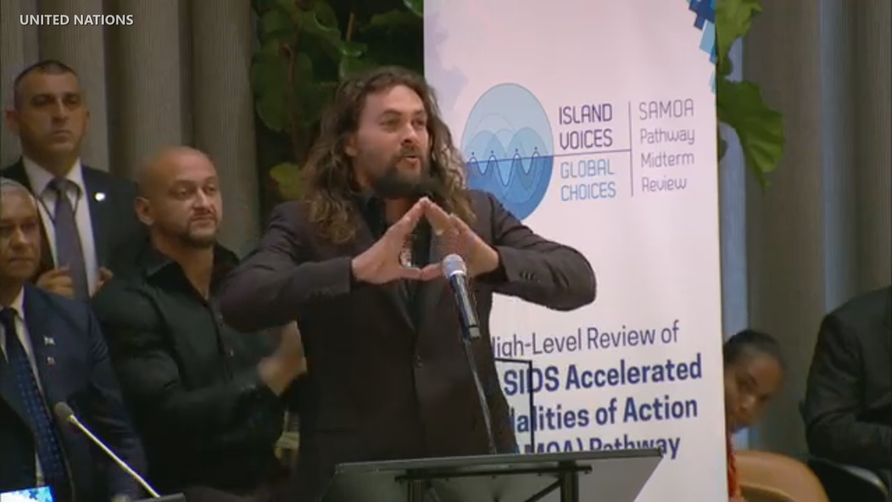 VIDEO Jason Momoa Addresses United Nations On Climate Crisis