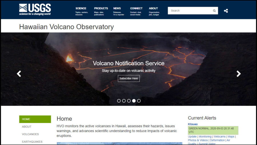 VOLCANO WATCH: USGS HVO Launches Revamped Website