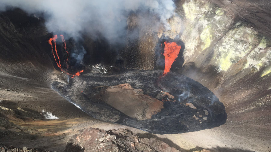 Eruption Update: New Kilauea Lava Lake Already 440 Feet Deep