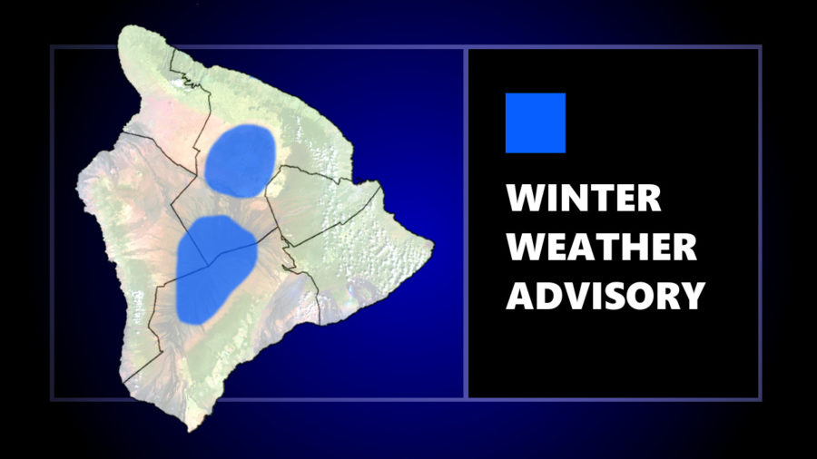 Winter Weather Advisory For Mauna Kea, Mauna Loa