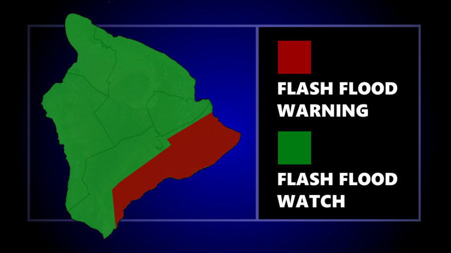 Flash Flood Warning for Puna, Kaʻū