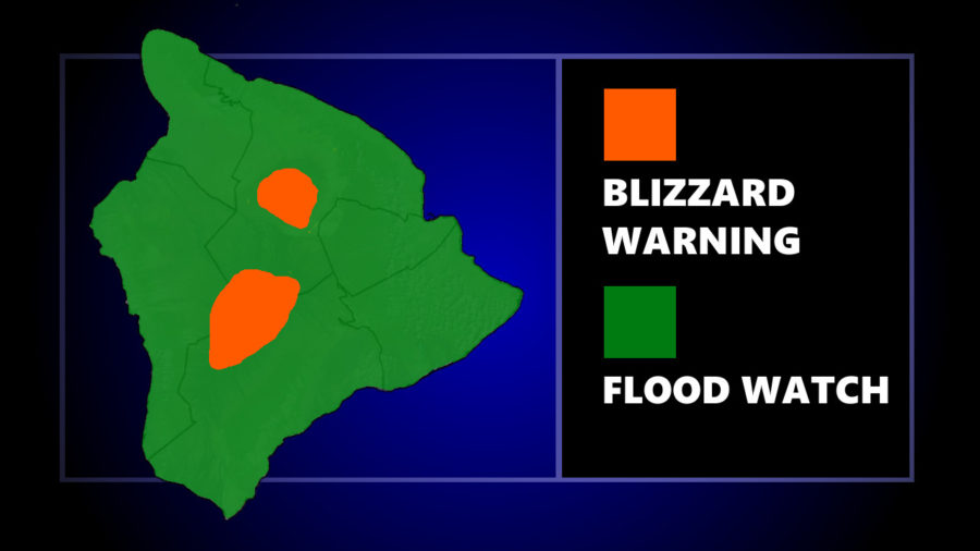 Hawaiʻi Blizzard Warning, Flood Watch