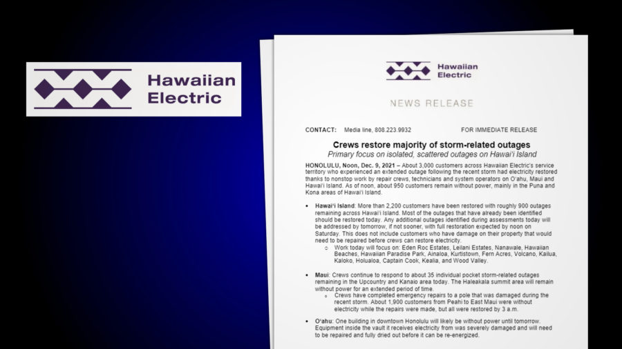 Hundreds Still Without Power On Hawaiʻi Island