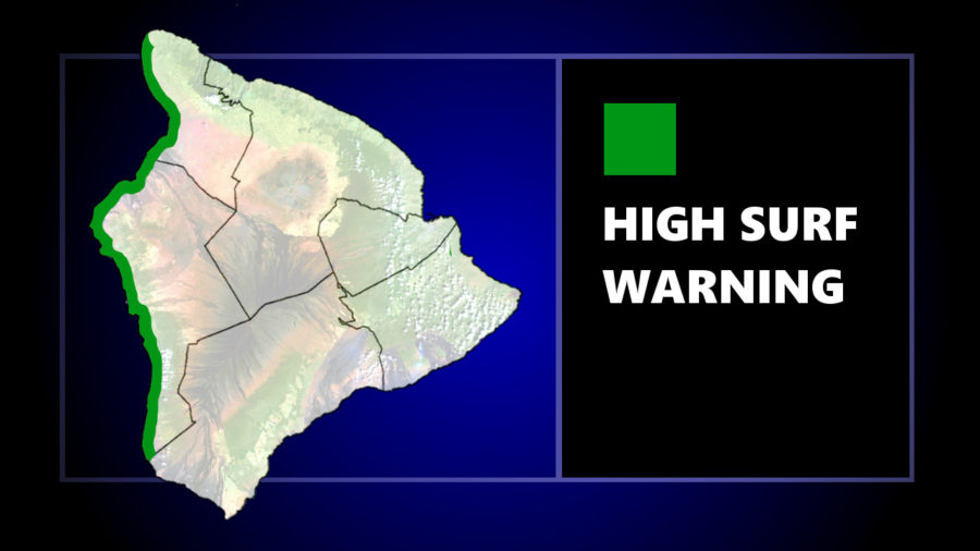 High Surf Warning Issued For West Hawaiʻi Shores