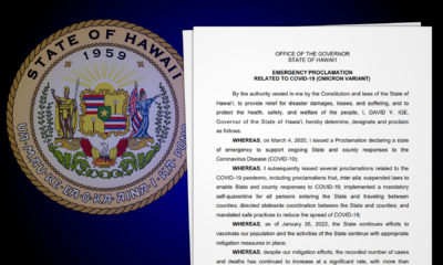 Governor Issues New COVID-19 Emergency Proclamation For Hawaiʻi