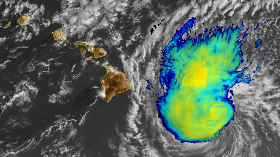 image from NOAA GOES-West - Sector view: Hawaii on Tuesday