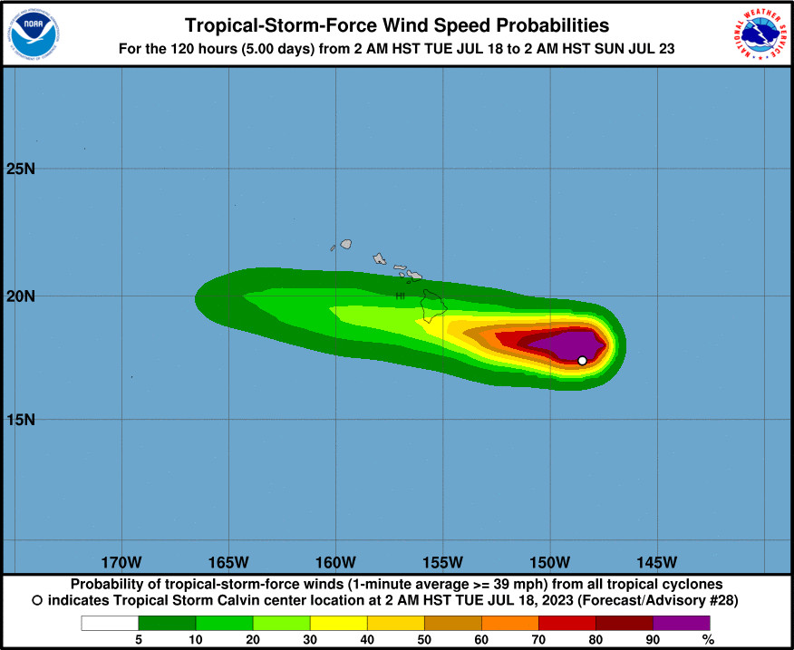 Tropical storm Calvin to hit Hawaii; bring heavy rainfall in Big Island -  The Economic Times