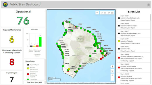 Hawaiʻi Siren Status Map Released To Public – Big Island Video News
