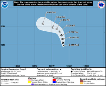 Tropical Depression Forms in Eastern Pacific – Big Island Video News