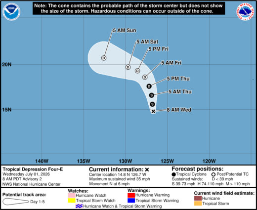 Tropical Depression Forms in Eastern Pacific – Big Island Video News